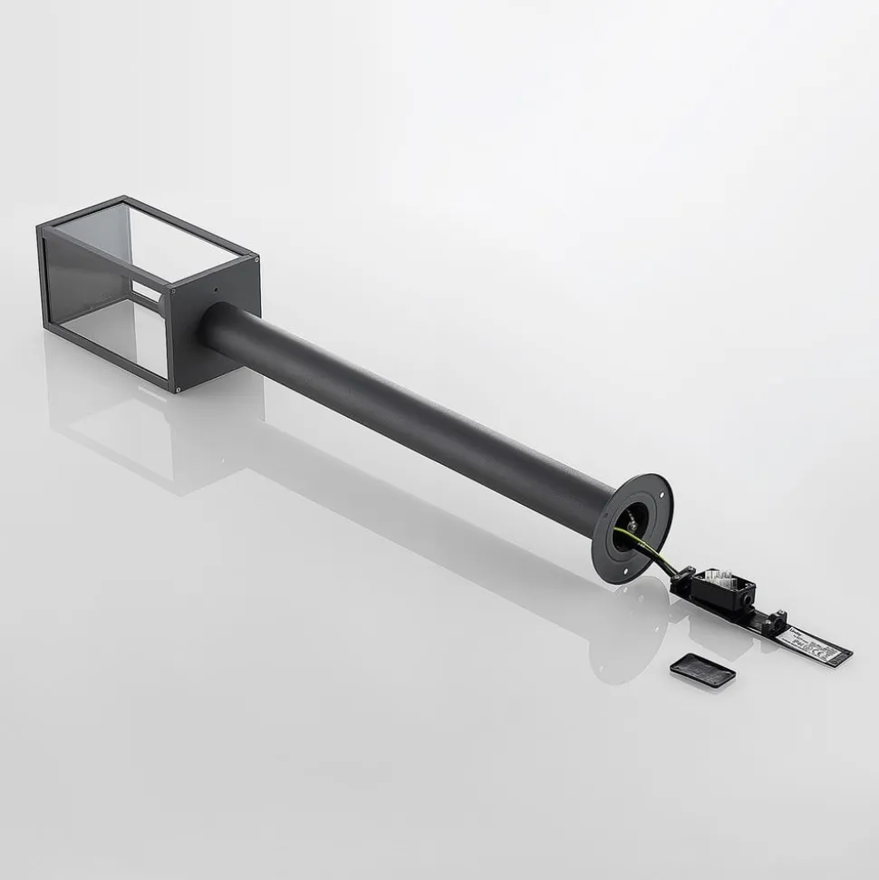 Lindby Filimon vejlampe, 80 cm, antracit, IP44, E27