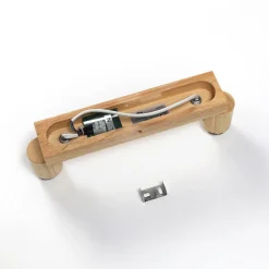 Lindby Filiz spotlight, 2 lyskilder, 27 cm, træ, beton, E14