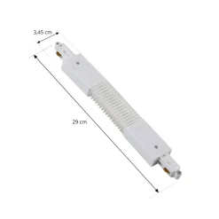 Lindby Flex-stik Linaro, hvid, 1-faset system