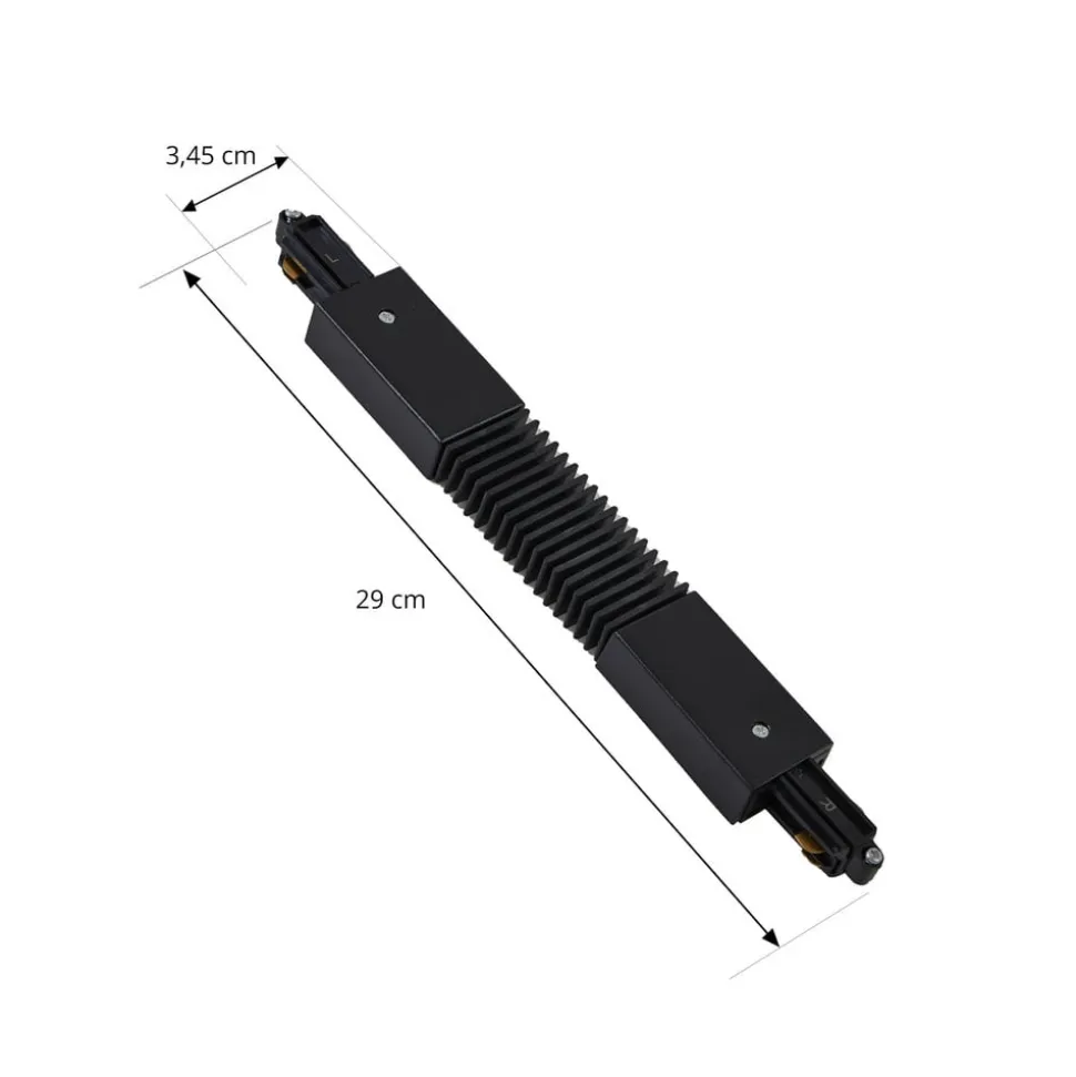 Lindby Flex-stik Linaro, sort, 1-faset system