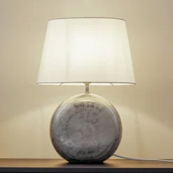Lindby Florentino bordlampe, 49 cm, keramik, tekstil