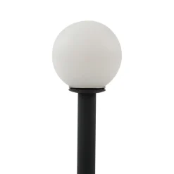 Lindby Freydis LED-solcellelampe, sort, aluminium, 2.000 K
