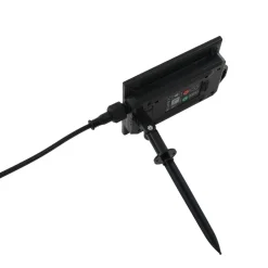 Lindby Freydis LED-solcellelampe, sort, aluminium, 2.000 K