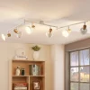 Lindby Fridolin loftspot, 160 cm, 6 lyskilder, hvid, metal