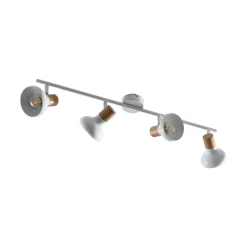 Lindby Fridolin loftspot, 70 cm, 4 lyskilder, hvid, metal
