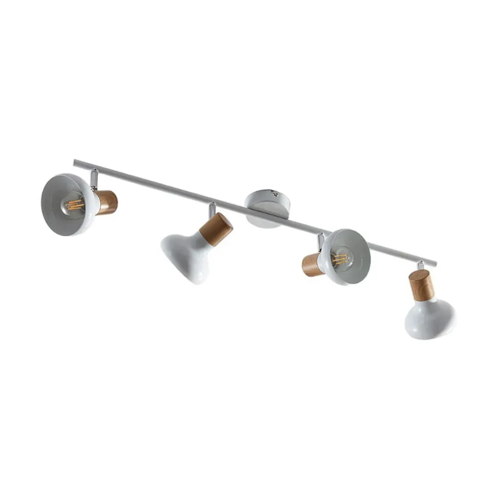 Lindby Fridolin loftspot, 70 cm, 4 lyskilder, hvid, metal