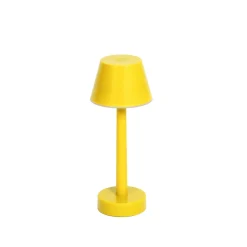 Lindby genopladelig LED-lampe Gaja, gul, USB, IP44, RGBW, dæmpbar