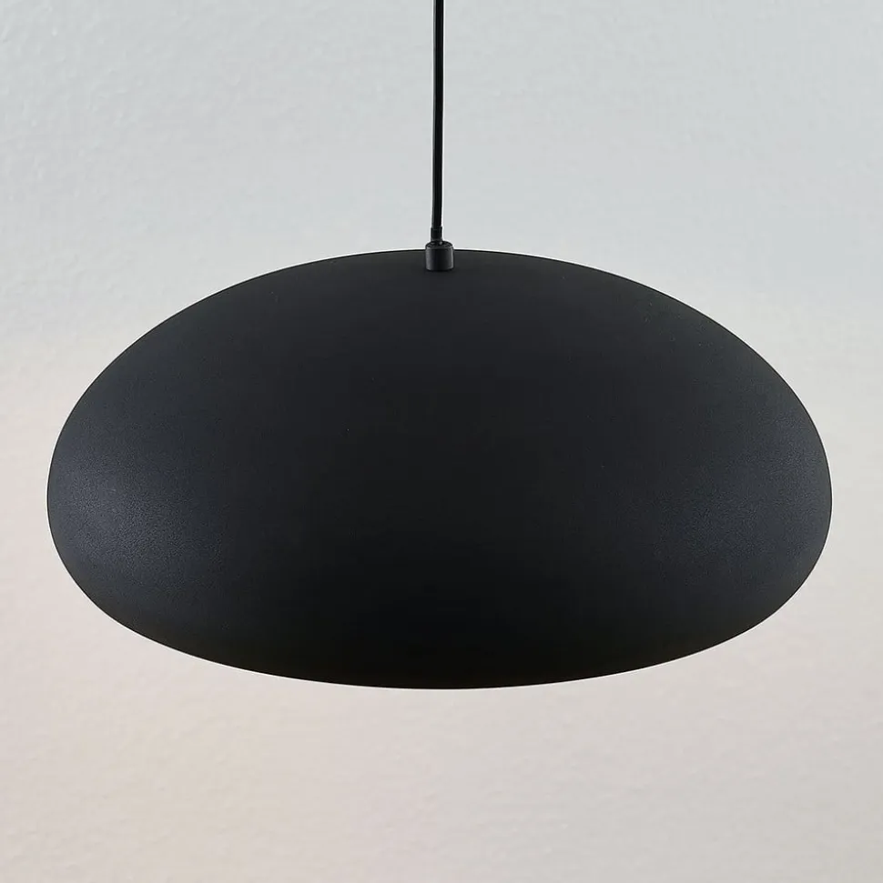 Lindby Gerwina pendellampe, sort/guld, metal, 40 cm, E27
