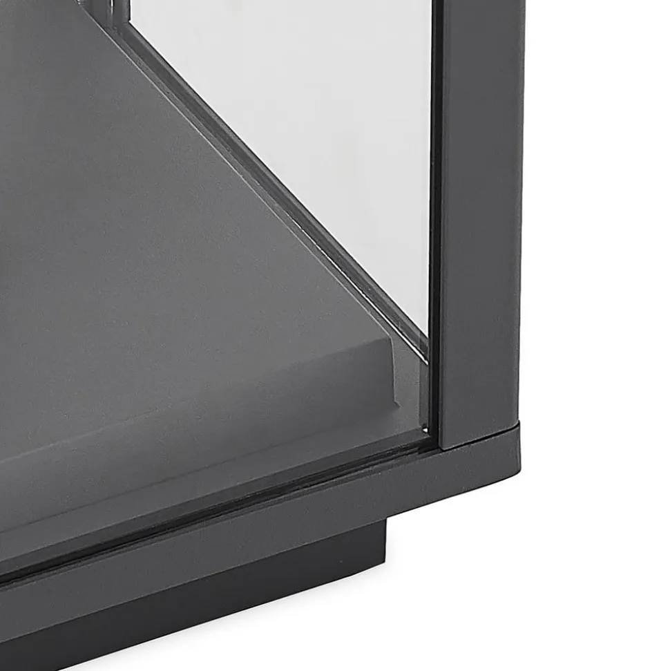 Lindby Giavanna sokkellampe, 29 cm, antracit, IP44, E27