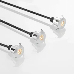 Lindby Gracelle LED nedgravningsspot, 3 stk, rundt