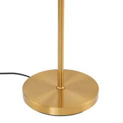 Lindby gulvlampe Aliette, guld/amber, glas, læselampe