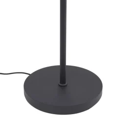 Lindby gulvlampe Aliette, sort/grå, glas, læselampe