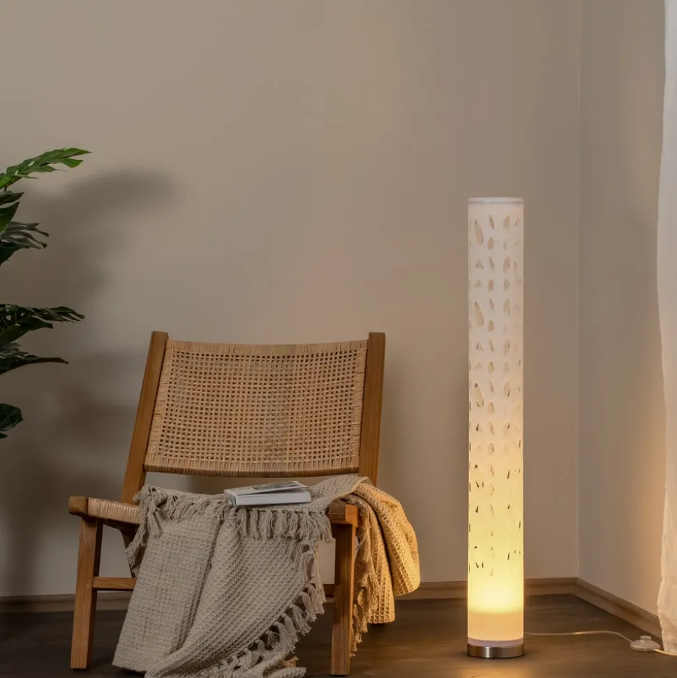 Lindby gulvlampe Alisea, 104 cm, hvid, GU10