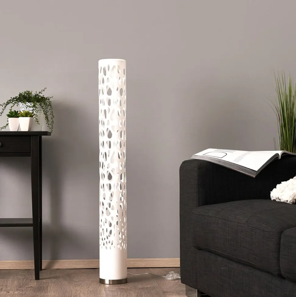 Lindby gulvlampe Alisea, 104 cm, hvid, GU10
