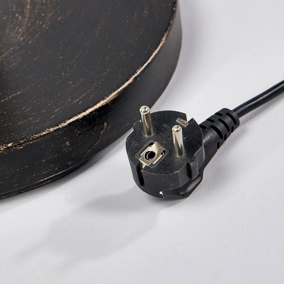 Lindby gulvlampe Elaina, læselampe, rustfarvet, 180 cm, E27