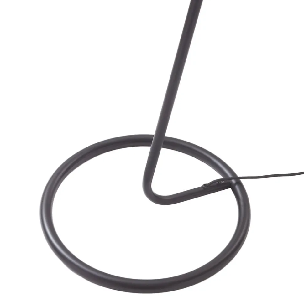Lindby gulvlampe Elira, sort, metal, 150 cm høj, E27