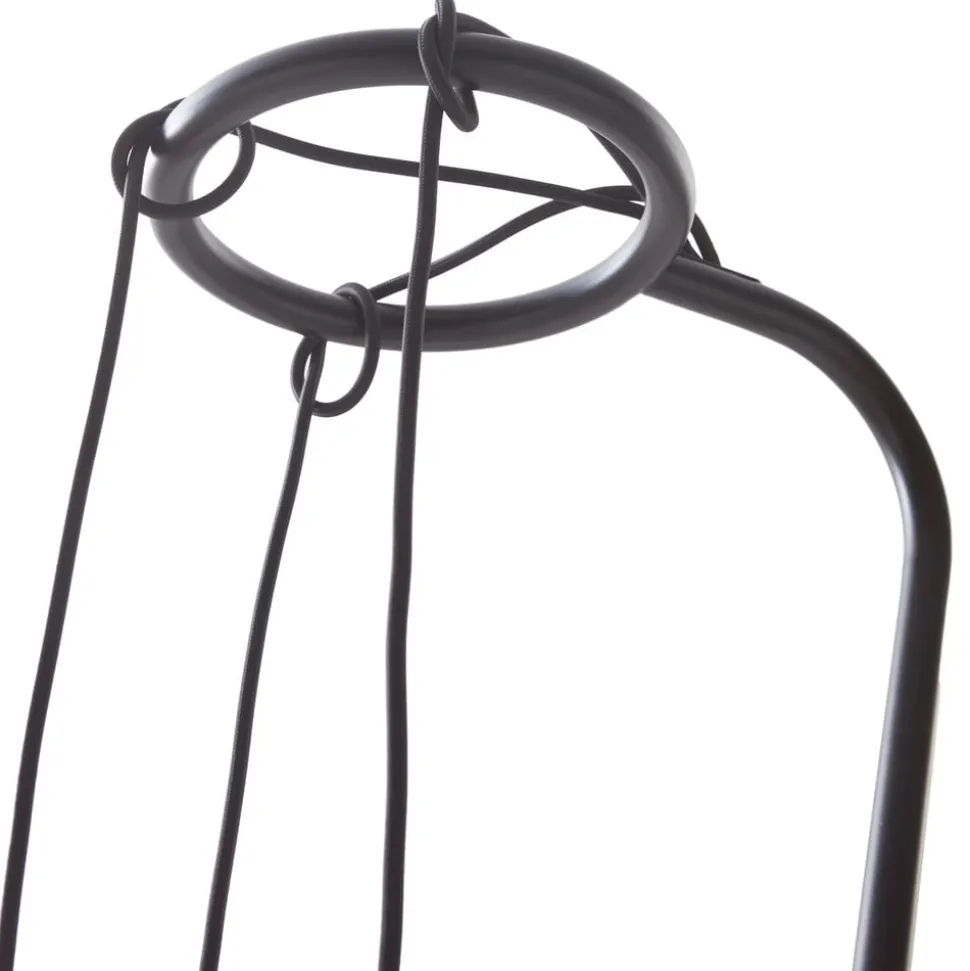 Lindby gulvlampe Elira, sort, metal, 150 cm høj, E27