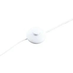 Lindby gulvlampe Eryndor, hvid, tekstil, Ø 47 cm, E27