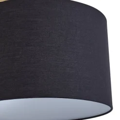 Lindby gulvlampe Hillary, sort/guld, marmor, 153 cm