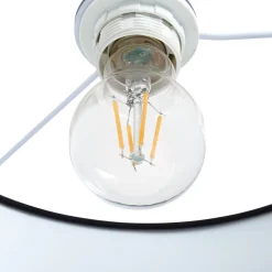 Lindby gulvlampe Hillary, sort/guld, marmor, 153 cm