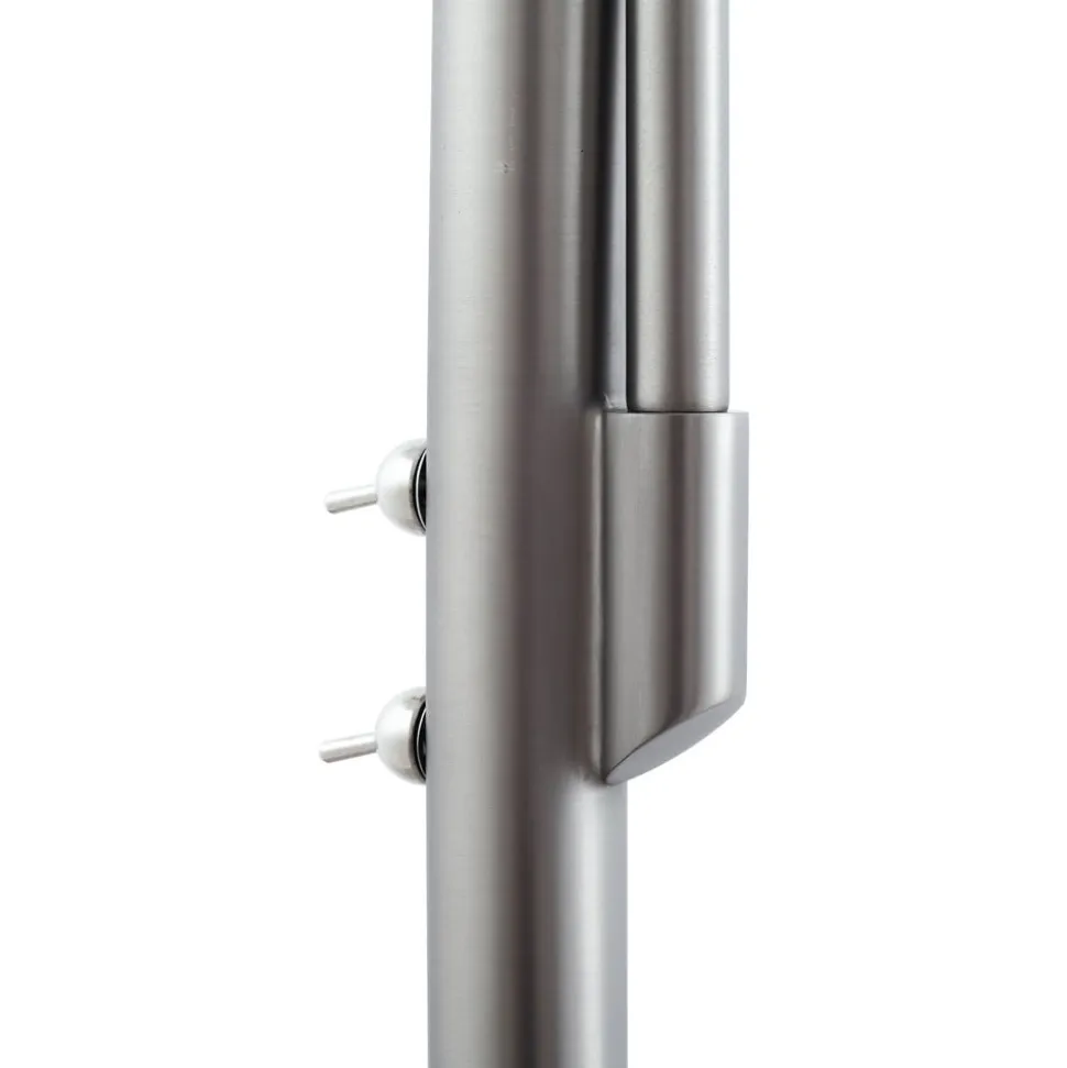 Lindby gulvlampe Jaileen, grå, tekstil, 170 cm, læselampe