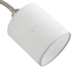 Lindby gulvlampe Jaileen, hvid, tekstil, 170 cm, læselampe