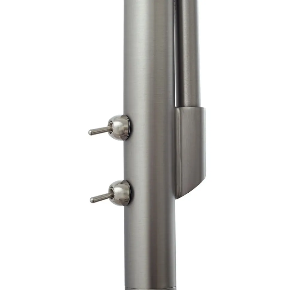 Lindby gulvlampe Jaileen, hvid, tekstil, 170 cm, læselampe