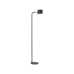 Lindby gulvlampe Kaida, sort, metal