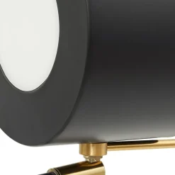 Lindby gulvlampe Kaida, sort, metal