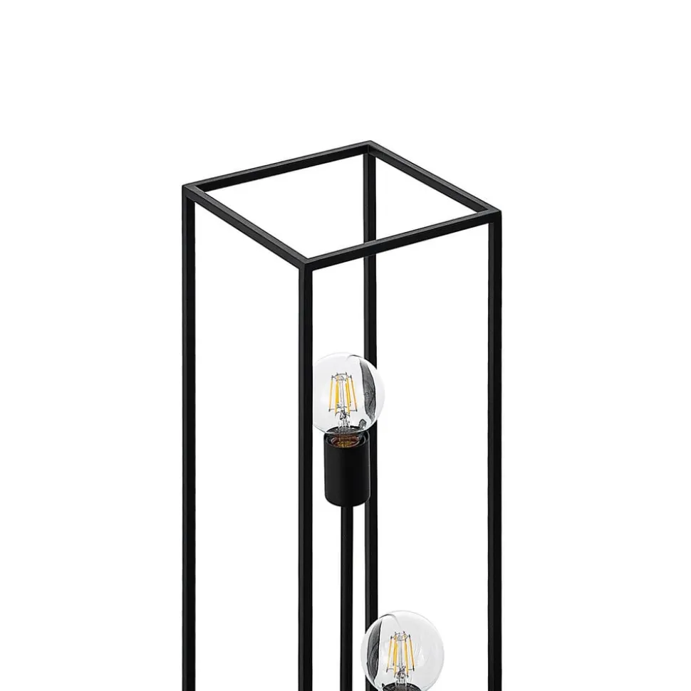 Lindby gulvlampe Krisha, sort, metal, 3 lyskilder, E27