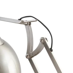 Lindby gulvlampe Leia, sølv, metal, 180 cm, drejelig, E27