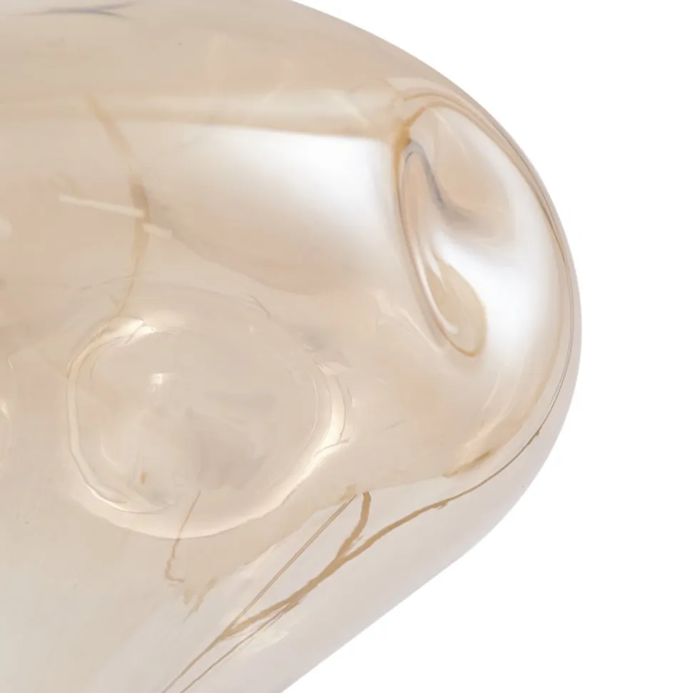 Lindby Gulvlampe Lelia, rav, glas, metal, 150 cm