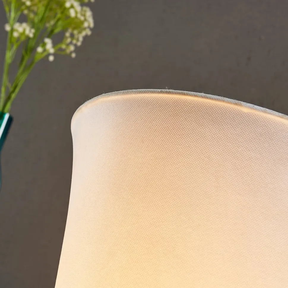 Lindby gulvlampe Liana, højde 123 cm, hvid, tekstil