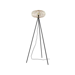 Lindby gulvlampe Lielle, naturlig bambus, Ø 40 cm