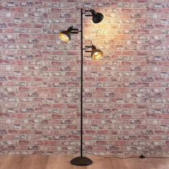 Lindby gulvlampe Lilly, sort, metal, 170 cm, E14