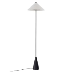 Lindby gulvlampe Norvik, højde 150 cm, sort/grå, metal