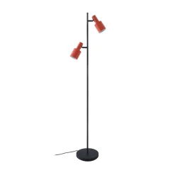 Lindby gulvlampe Ovelia, orange/sort, metal, E27