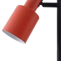Lindby gulvlampe Ovelia, orange/sort, metal, E27