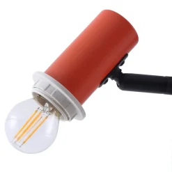 Lindby gulvlampe Ovelia, orange/sort, metal, E27