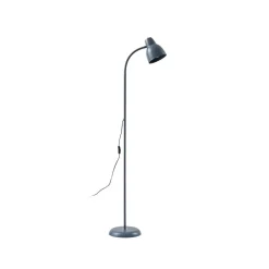 Lindby Gulvlampe Tebbi, grå, metal, højde 150 cm