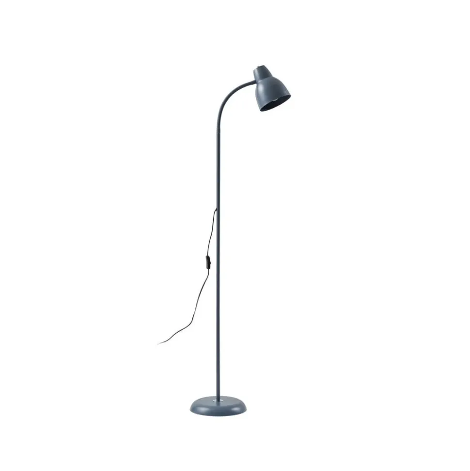Lindby Gulvlampe Tebbi, grå, metal, højde 150 cm