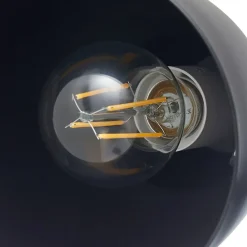 Lindby gulvlampe Tebbi, sort, metal, højde 150 cm