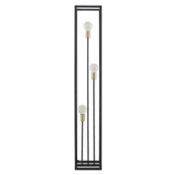 Lindby gulvlampe Tiliane, sort, metal, 3 lyskilder, 153 cm