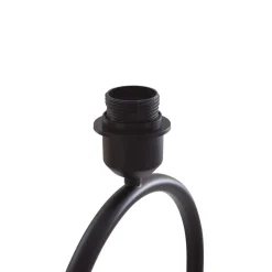 Lindby gulvlampe Tsomo, Ø 40 cm, sort, stof, E27