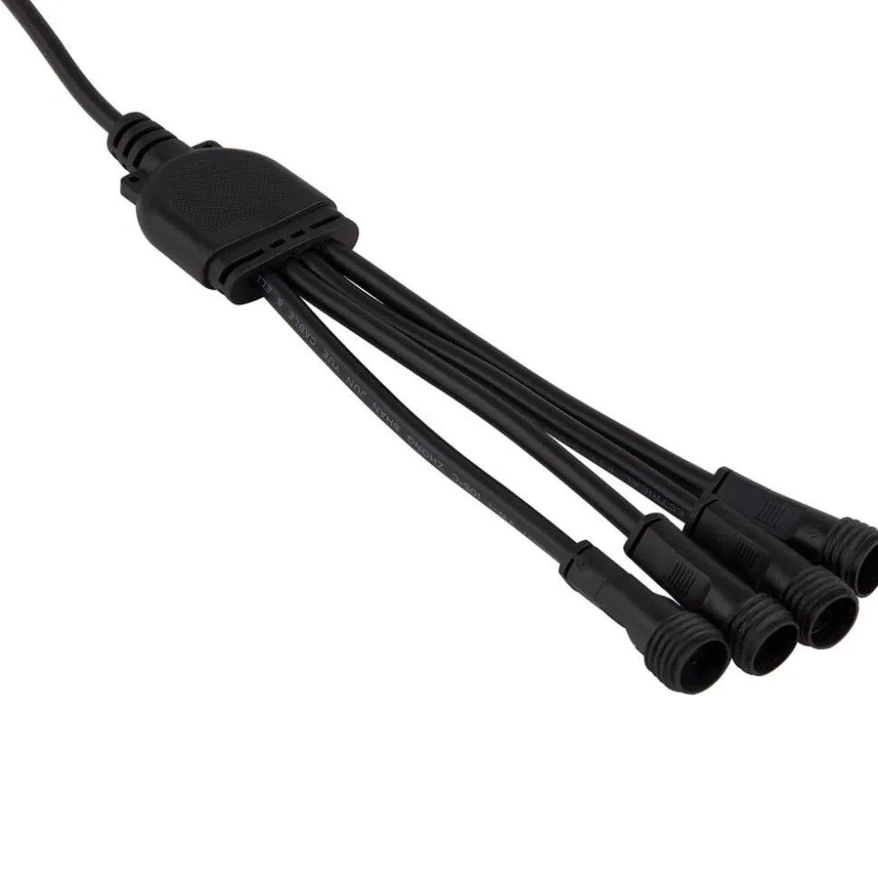 Lindby Heath LED-lampe med jordspyd, 4 stk, sort