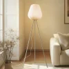 Lindby Helin gulvlampe, beige, tekstil, stativ, 144 cm, E27