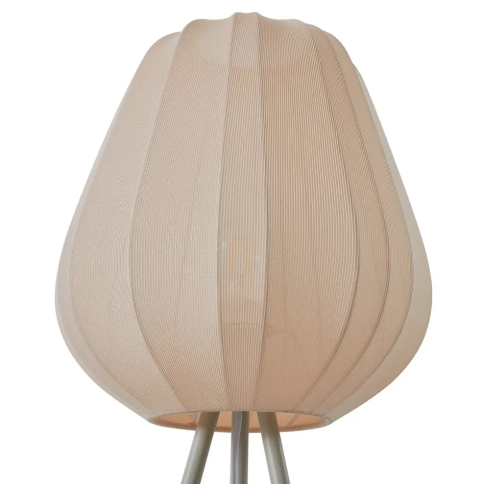 Lindby Helin gulvlampe, beige, tekstil, stativ, 144 cm, E27
