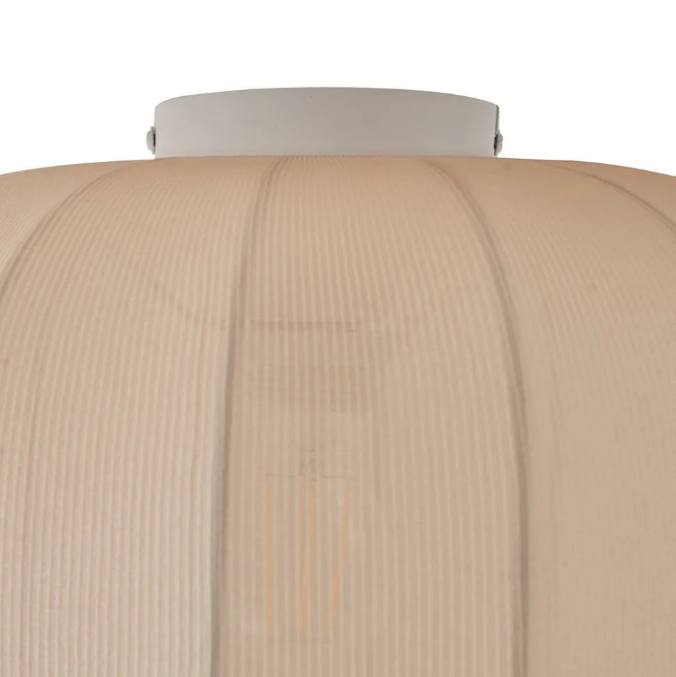 Lindby Helin loftlampe, beige, stof, Ø 35 cm