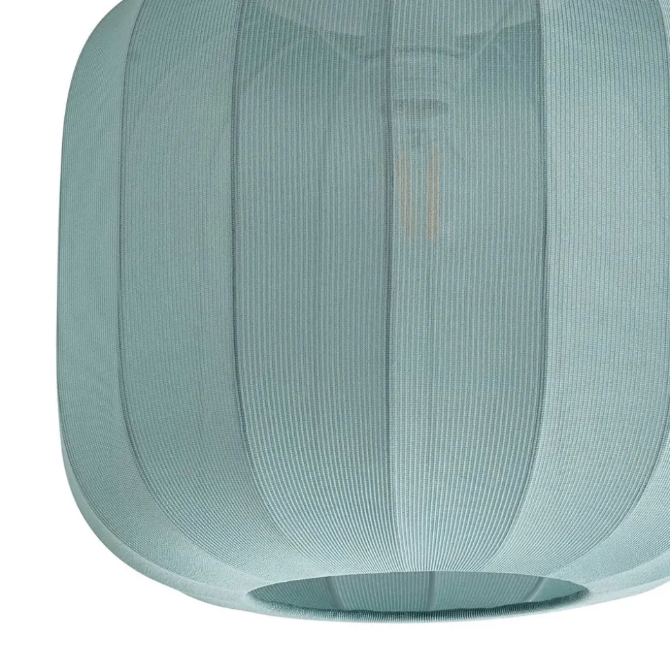 Lindby Helin loftlampe, blå, stof, Ø 35 cm