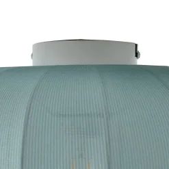 Lindby Helin loftlampe, blå, stof, Ø 35 cm